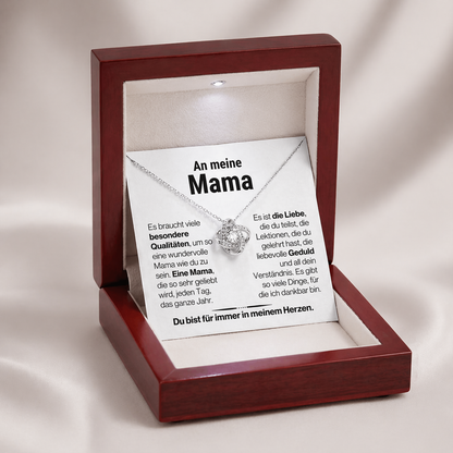 Kette „Danke für alles, Mama“ – 14K Weißgold