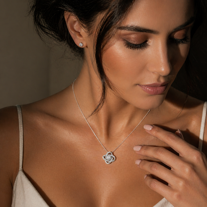 Kette „Danke für alles, Mama“ – 14K Weißgold